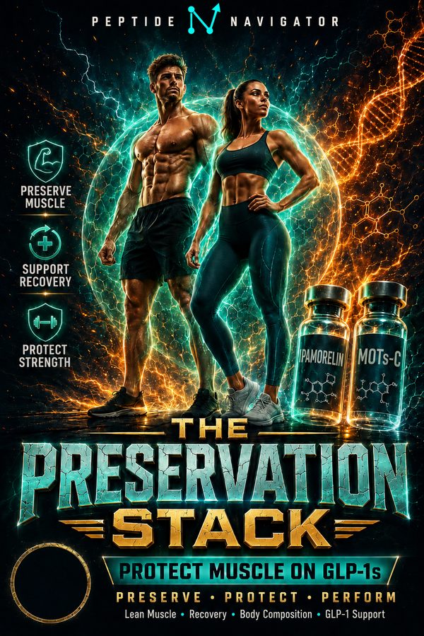 The Preservation Stack longevity peptide guide, evidence-first ebook by Peptide Navigator